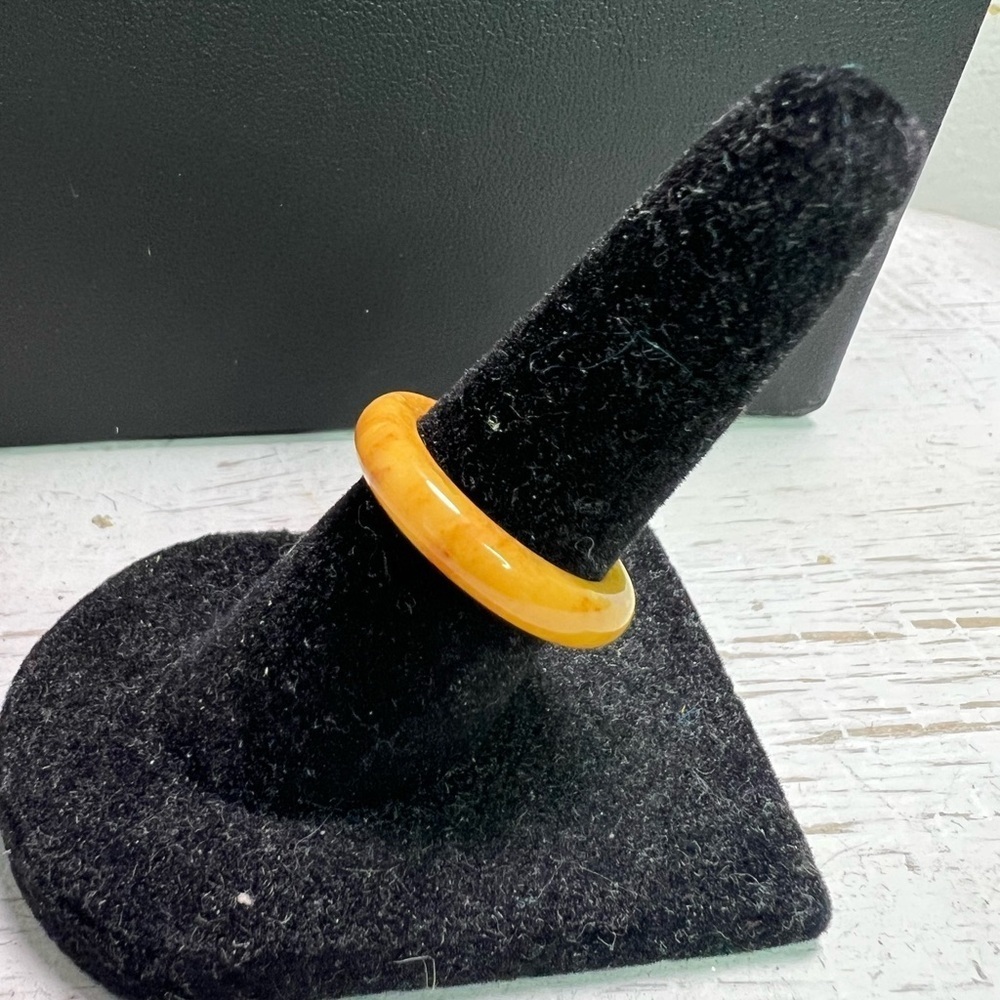 Vintage Butterscotch Bakelite Ring 5.5” B20